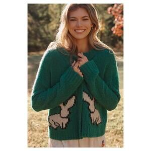 New Maeve Bunny Slope Cardigan from Anthropologie sz XXSP